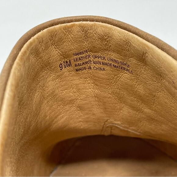 Sofft Tan Suede Nubuck leather copper stud heeled clogs mules neutral womens 9.5 - Picture 11 of 11